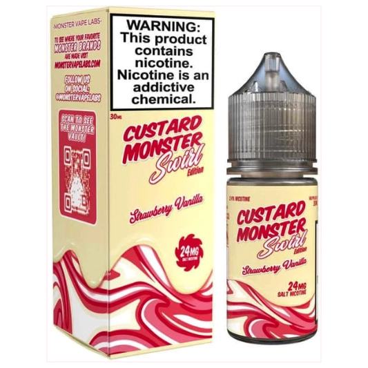 Custard Monster Swirl Strawberry Vanilla 30ml Salt