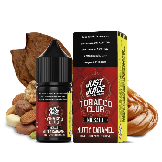 JUST JUICE SALTNIC NUTTY CARAMEL 30ml 35mg