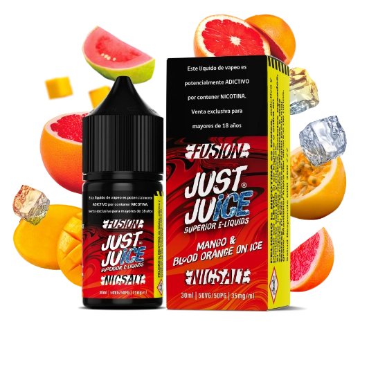 JUST JUICE SALT NIC Fusion Mango Blood Orange Ice 30ml 35mg