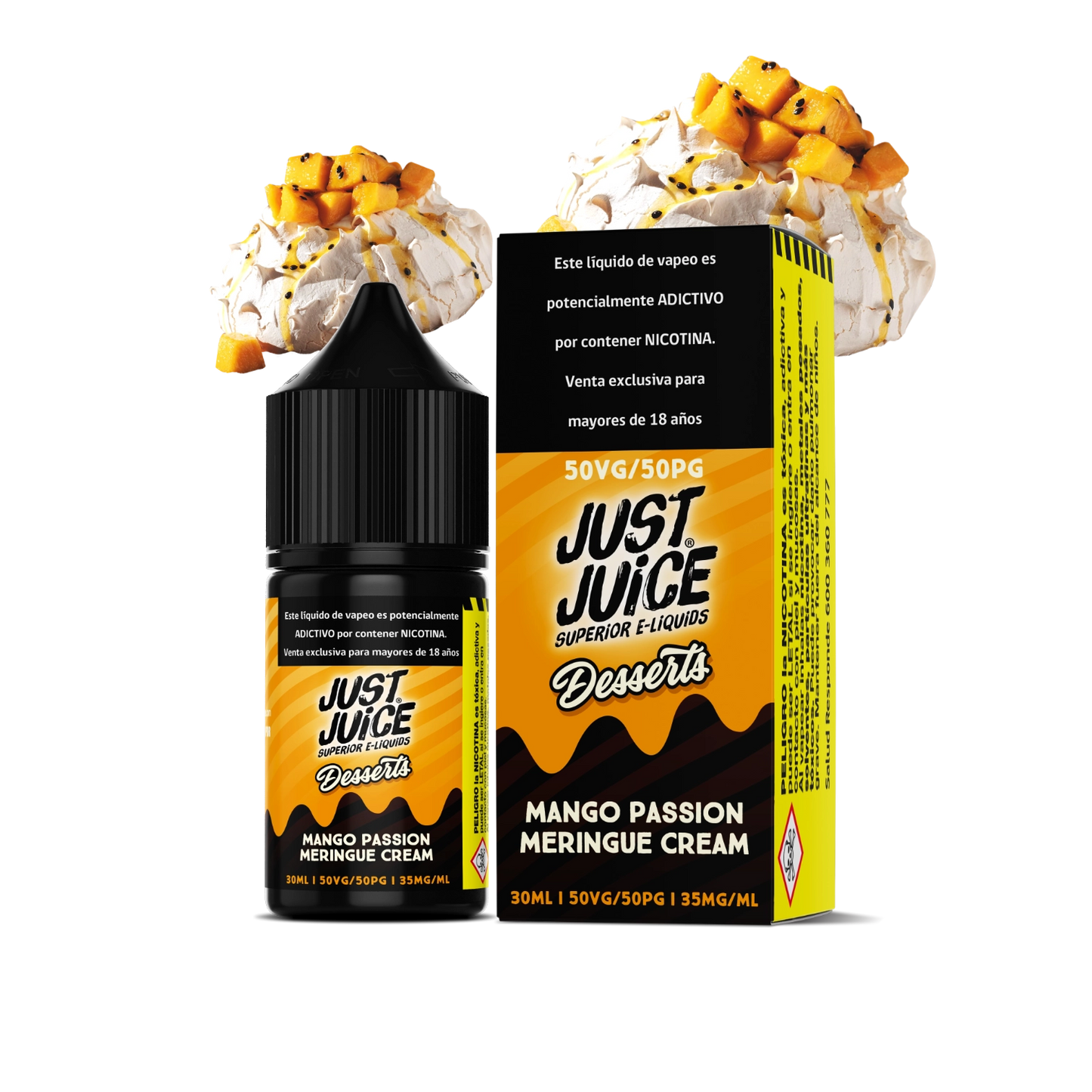 JUST JUICE SALT NIC Mango Passion Meringue Cream 30ml 35mg