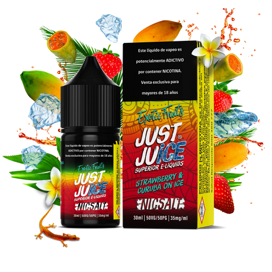JUST JUICE SALT NIC Strawberry Curuba Super Ice 30ml 35mg
