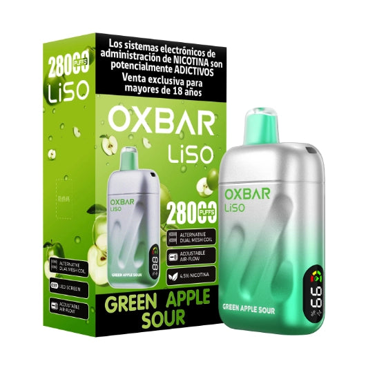 Oxbar Liso 28.000 puffs Green Apple Sour