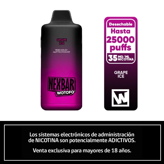 Wotofo Nexbar 25k Grape Ice Desechable
