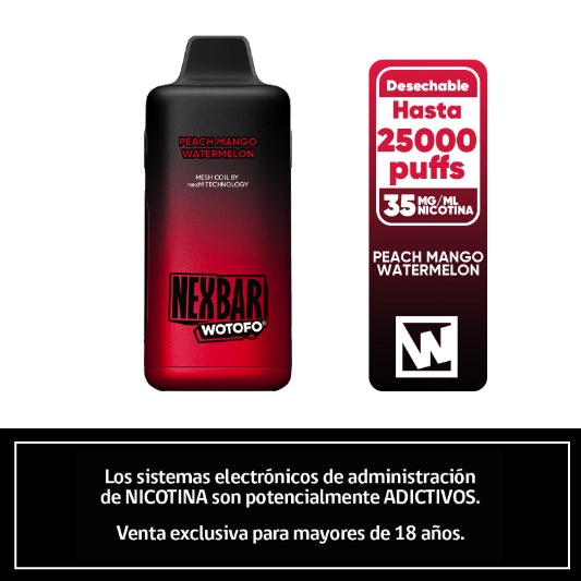 Wotofo Nexbar 25k Peach Mango Watermelon Desechable